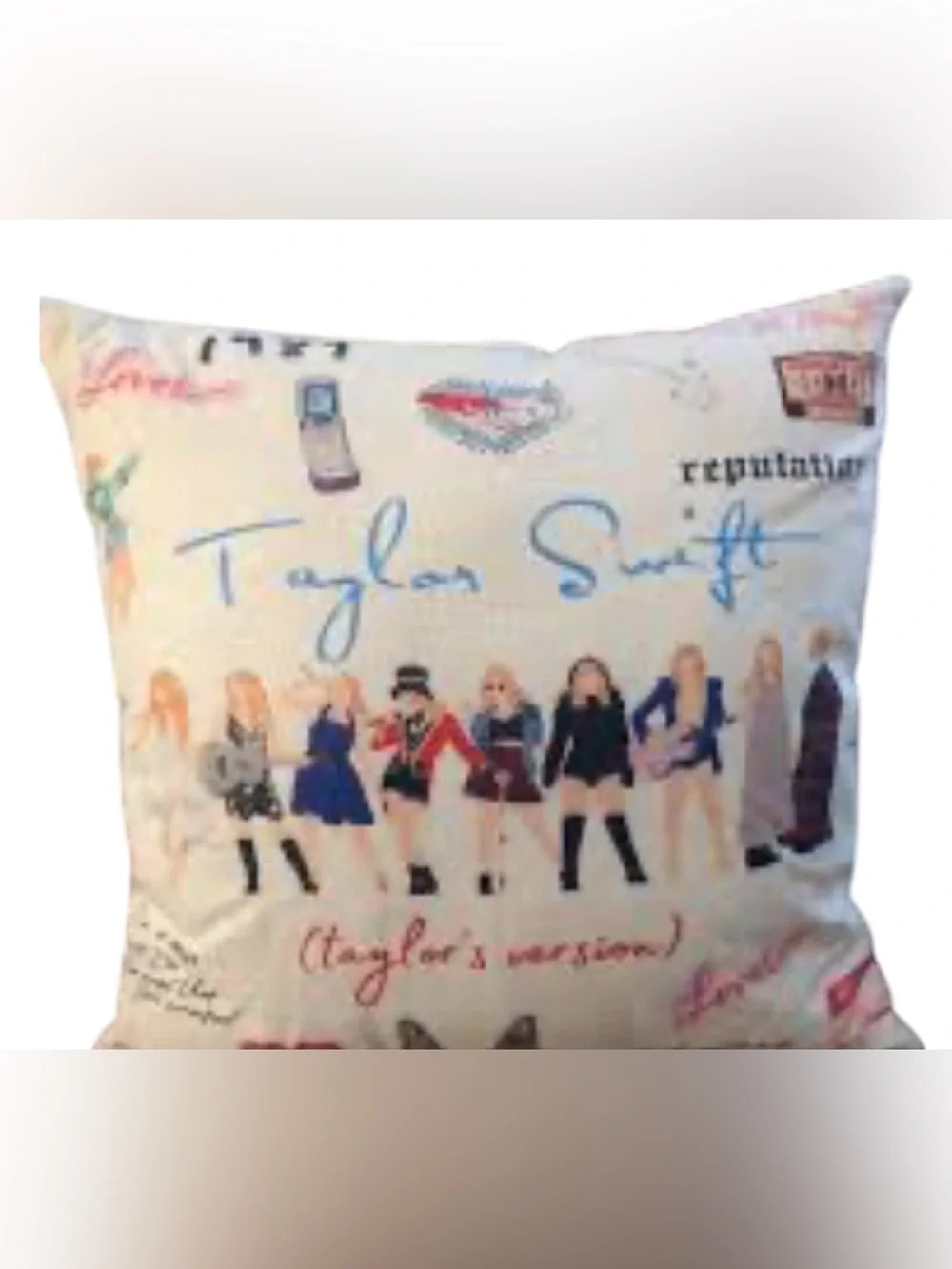 Swiftie Eras Tour Square Pillow Cover 17X17” Taylor Swift Zipper Close NIB